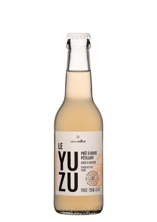 Boisson bio gazeuse au jus de yuzu et aux infusions de gentiane et de bergamote